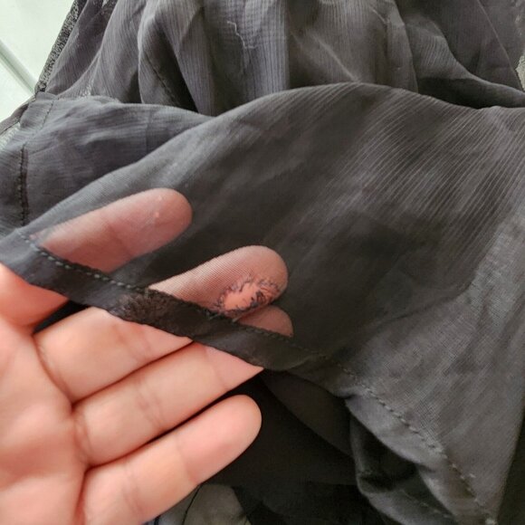 Silversteam Black Layered Maxi Tie Waist plus Size 2x-3x Goth Hippie Boho - Picture 10 of 10